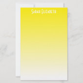 Geel Ombre Schrijfpapier Briefpapier (Voorkant)