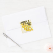  Geel Oncidium Orchid, Tropische Bloemen Vierkante Sticker (Envelop)