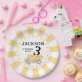 Geel onder constructie verjaardagspapier borden papieren bordje (Feest)