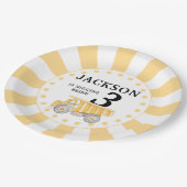 Geel onder constructie verjaardagspapier borden papieren bordje (Gekanteld)