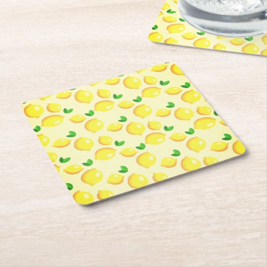 Geel Onderzetter Lemon Paper (Schuin)