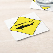 Geel onderzetter voor het waarschuwingsteken voor  (Schuin)