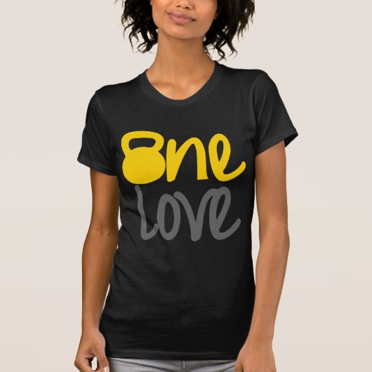 Geel "One Love" Kettlebell T-shirt (Voorkant)