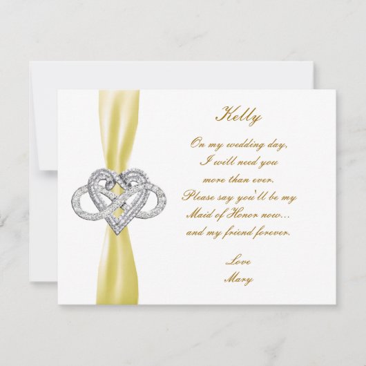 Geel oneindigheid hart gemaakt van eerwaarde Kaart (Voorkant)