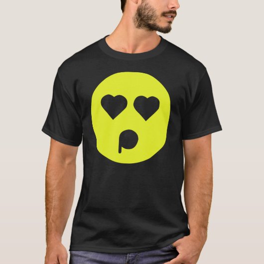 Geel Ongemetastaseerd Emoticon T-shirt (Voorkant)
