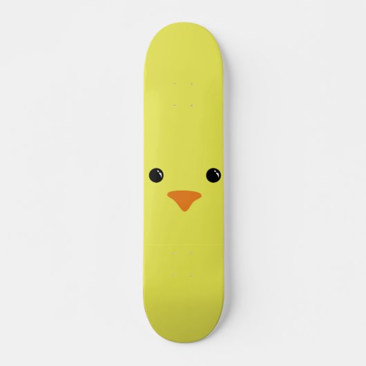 Geel ontwerp van de kippenkuiken skateboard (Voorkant)