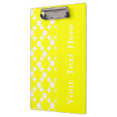 Geel ontwerp voor standaard met aangepaste tekst klembord (Links)