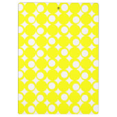 Geel ontwerp voor standaard met aangepaste tekst klembord (Achterkant)