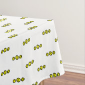 Geel ontwerp voor tafellakens voor tennisballetjes tafelkleed (Voorbeeld)