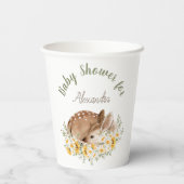 Geel Onze lieve Deer, Zonnebloemen Daisies Papieren Bekers (Achterkant)