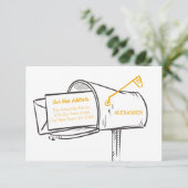 Geel Onze nieuwe adresmailbox verplaatsen (Staand voorkant)