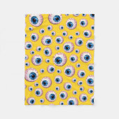 Geel oogbolpatroon fleece deken (Voorkant)