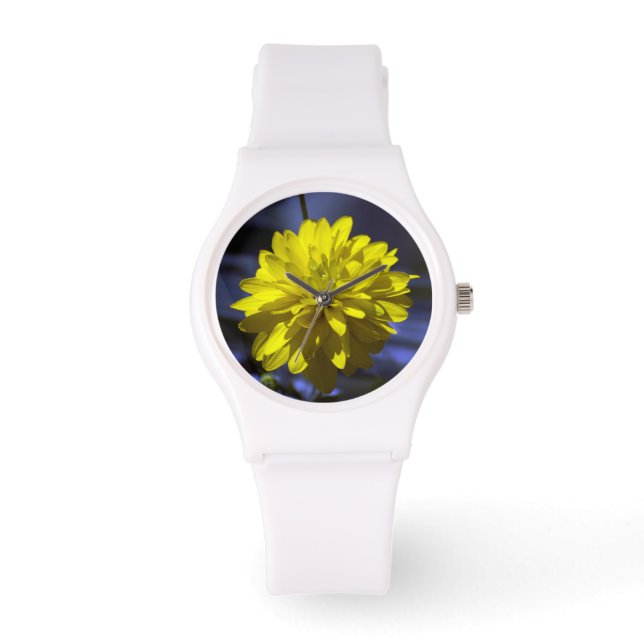 Geel op blauw horloge (Voorkant)