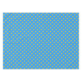 Geel Op Blauwe Stippen Patroonontwerp Tafelkleed (Voorkant (Horizontaal))