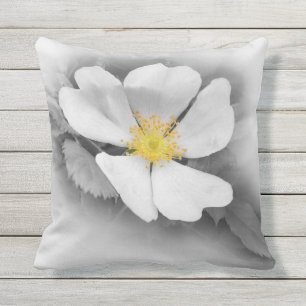 geel op grijze tinten buitenkussen