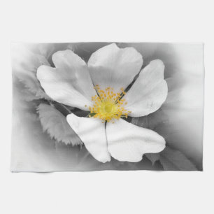 geel op grijze tinten theedoek