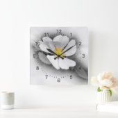 geel op grijze tinten vierkante klok (Huis)