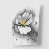 geel op grijze tinten vierkante klok (Hoek)