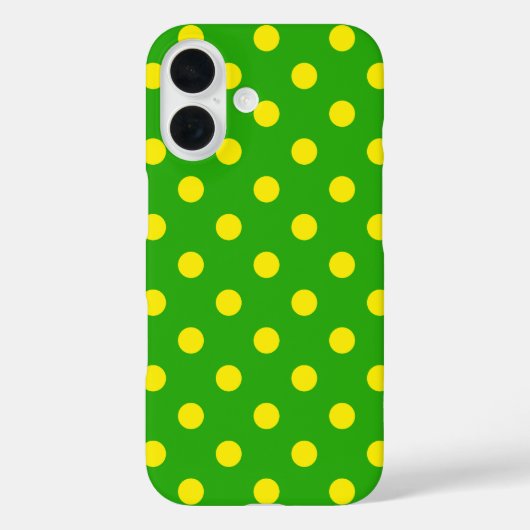 Geel op groene polka stippen patroonontwerp  Case-Mate iPhone case (Achterkant)