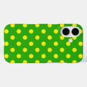 Geel op groene polka stippen patroonontwerp  Case-Mate iPhone case (Achterkant (horizontaal))