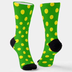 Geel op groene polka stippen patroonontwerp  sokken