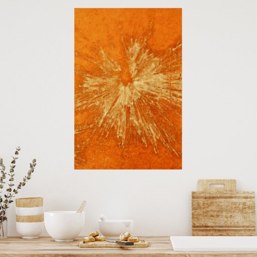 Geel op Oranje Paintball Poster (Keuken)