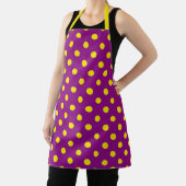 Geel op Paarse stippen Patroonontwerp Schort (Insitu)