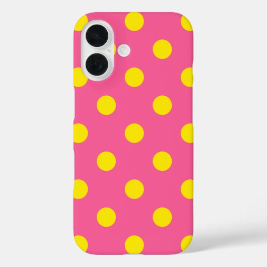 Geel op roze stippen Patroonontwerp Case-Mate iPhone Case (Achterkant)