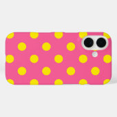 Geel op roze stippen Patroonontwerp Case-Mate iPhone Case (Achterkant (horizontaal))