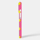Geel op roze stippen Patroonontwerp Case-Mate iPhone Case (Achterkant / Links)