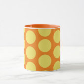 Geel op Sinaasappel Polka Dot Art Mok Cup (Midden)