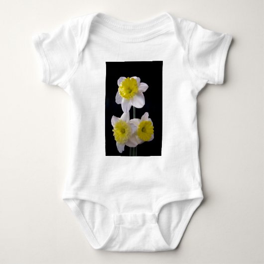 Geel op witte narcis romper (Voorkant)