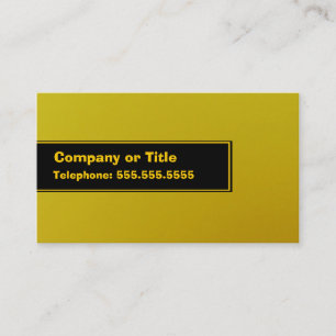 Geel op zwart op geel visitekaartje