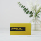 Geel op zwart op geel visitekaartje (Staand voorkant)
