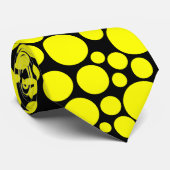 Geel op zwart stropdas (Opgerold)