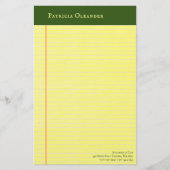 Geel opgeruimd, opgeruimd, opgeruimd briefpapier (Voorkant)