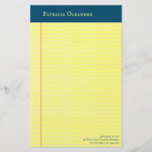 Geel opmaakmodel voor cores briefpapier (Voorkant)