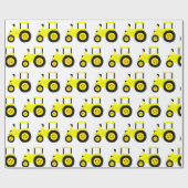 Geel opvulpapier voor trekkers cadeaupapier (Vlak)