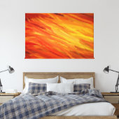 Geel Oranje Abstract kunstschilder Canvas Afdruk (Insitu (Slaapkamer))
