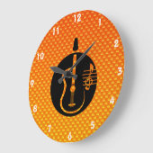 Geel Oranje Acoustic Guitar Grote Klok (Hoek)