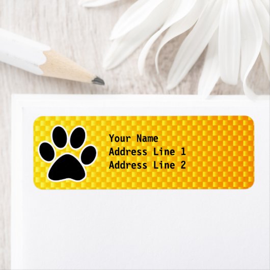 Geel Oranje afdrukken Etiket (Insitu)