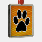 Geel Oranje afdrukken Metalen Ornament (Rechts)