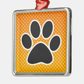 Geel Oranje afdrukken Metalen Ornament (Links)