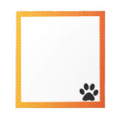 Geel Oranje afdrukken Notitieblok (Voorkant)