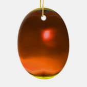 GEEL ORANJE AGATE GEMSTONE MON KERAMISCH ORNAMENT (Achterkant)