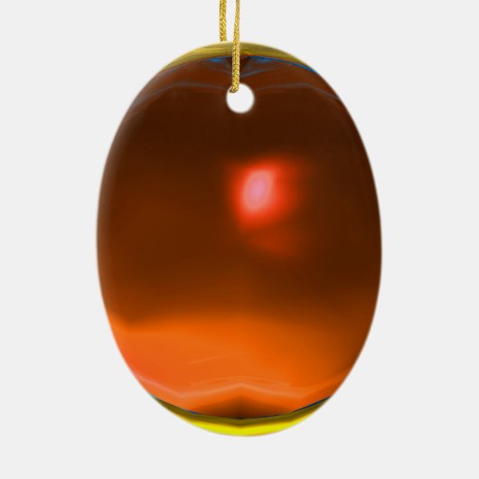 GEEL ORANJE AGATE GEMSTONE MON KERAMISCH ORNAMENT (Achterkant)