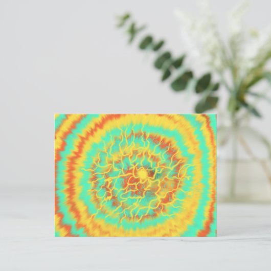 Geel Oranje Aqua Worship Art 6 jan 2018 HC Briefkaart (Staand voorkant)