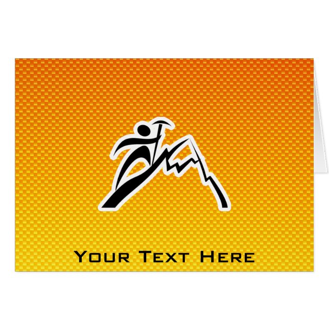 Geel Oranje bergbeklimmen (Voorkant Horizontaal)