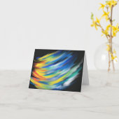 Geel Oranje Blauw Flame Modern Christelijke Kunst Kaart (Gele Bloem)