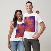 Geel oranje blauw paars modern grafisch ontwerp t-shirt (Unisex)